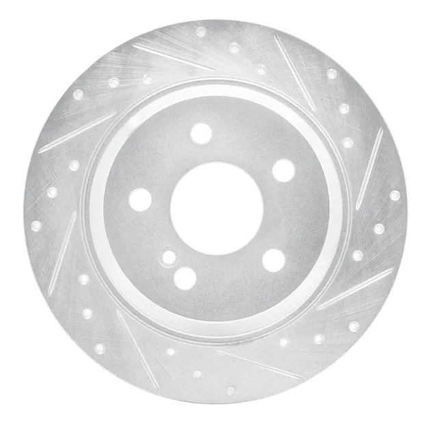 R1 Concepts EDZ-63078R Brake Rotor Drilled and Slotted Silver